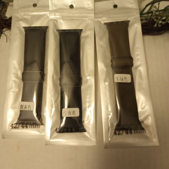 Apple watch band three pack green gray and dark blue - Picture 1 of 5